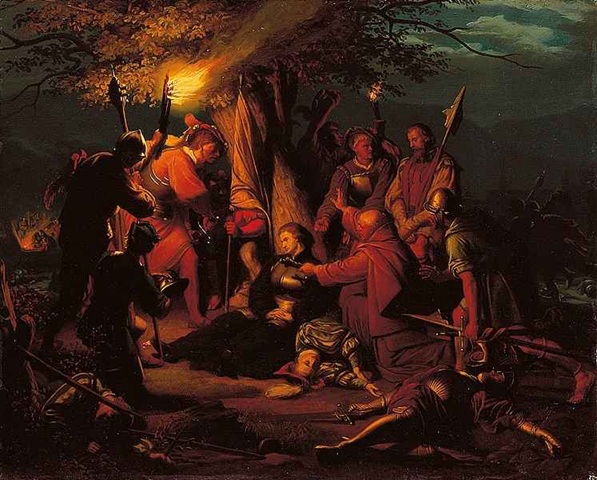 Death of Zwingli at the Battle of Kappel, 1531, October 10 (August Weckesser) (1821-1899) Bündner Kunstmuseum, Chur, 87.000.1920